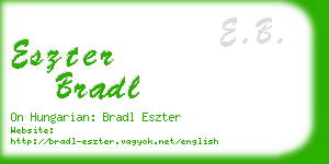 eszter bradl business card